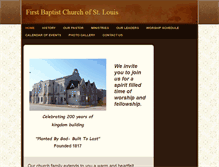 Tablet Screenshot of firstbaptistchurchstlouis.org